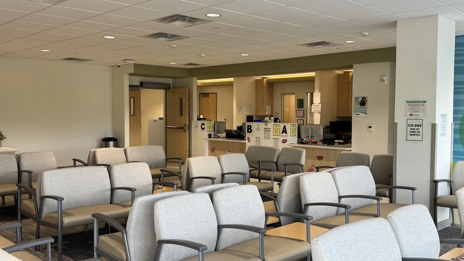 Interior of Robert and Lena Shell Medical Pavilion waiting area