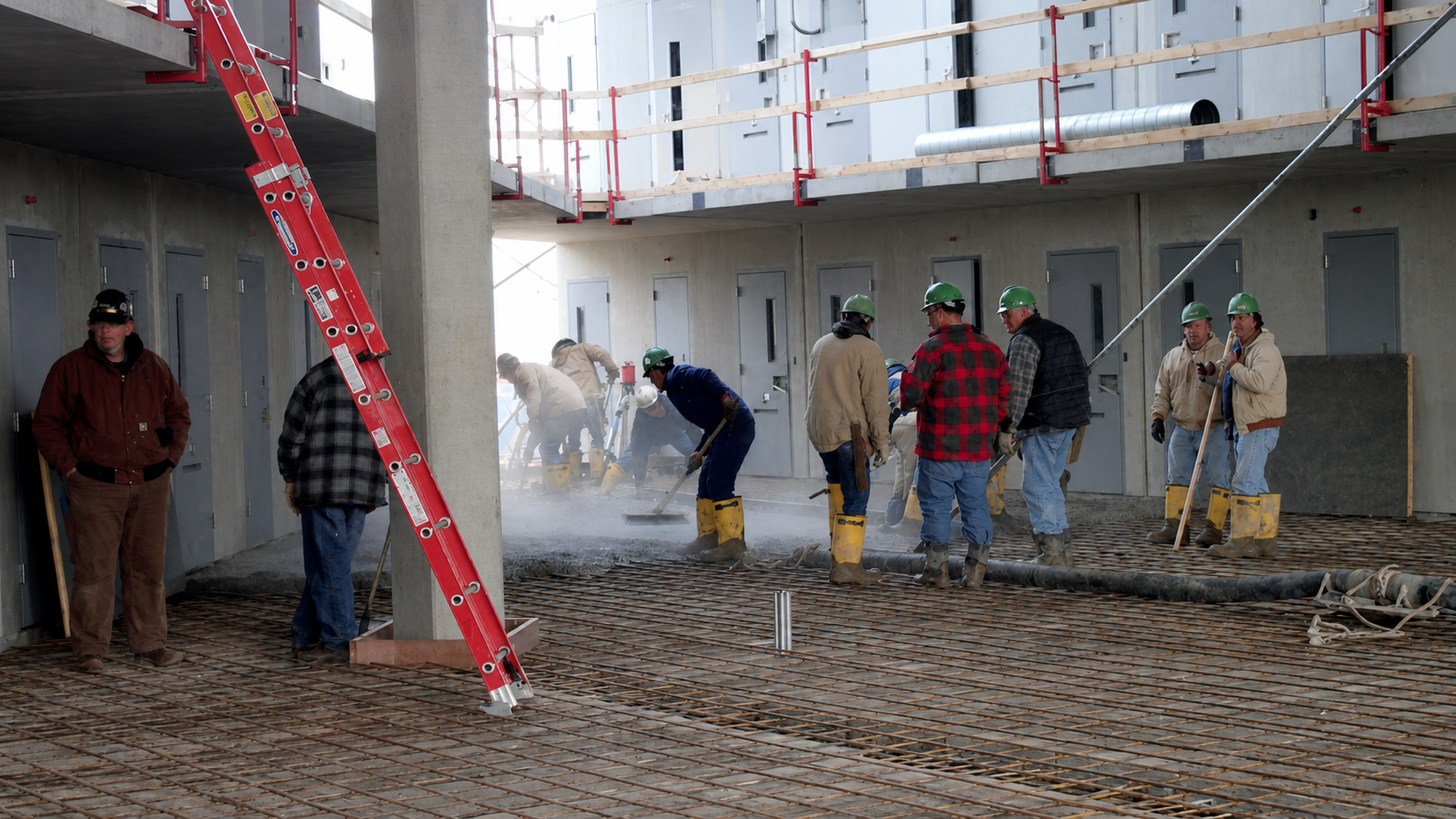 USP Big Sandy Construction Progress Snapshot - Level 3 Topping Slab - April 18, 2001