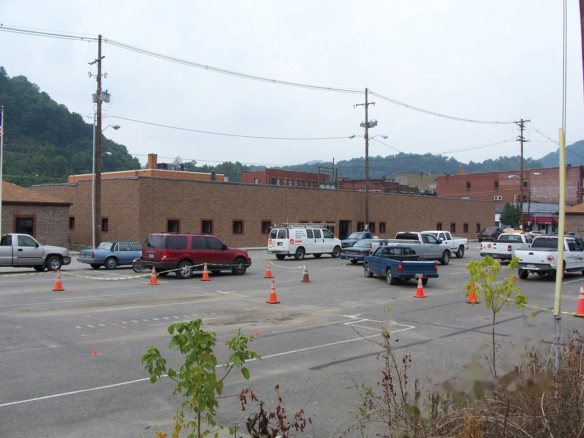 Final stage of the construction activities for the Williamson WVDHHR Office Building project in Williamson, West Virginia