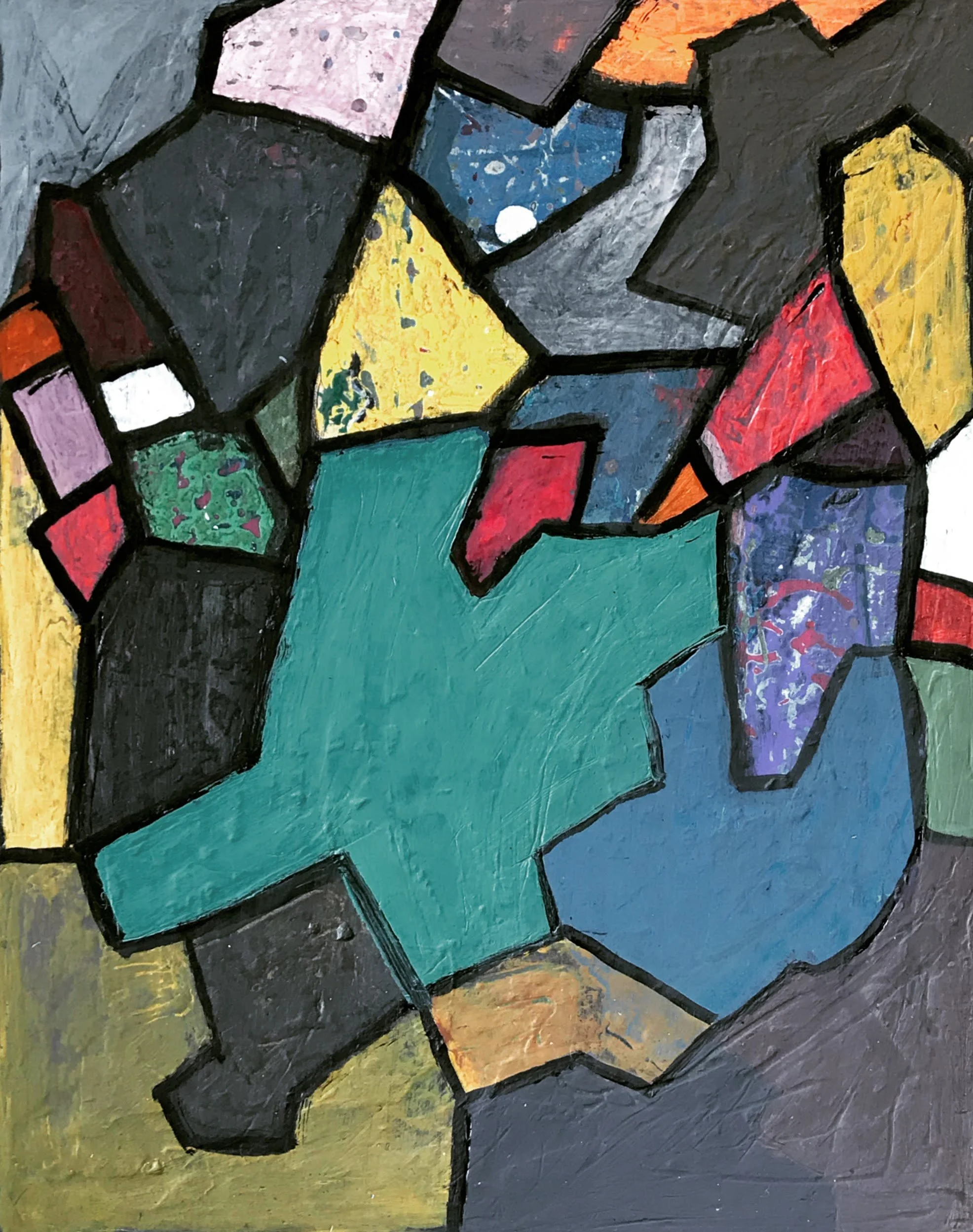 Sin Rostro, acrylic on canvas, 16x20, 2020