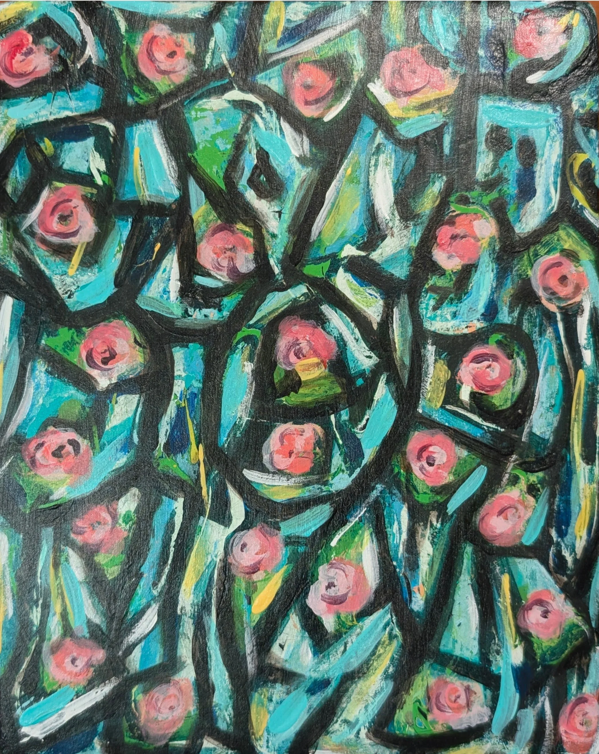 Trellis of Roses, 10x12