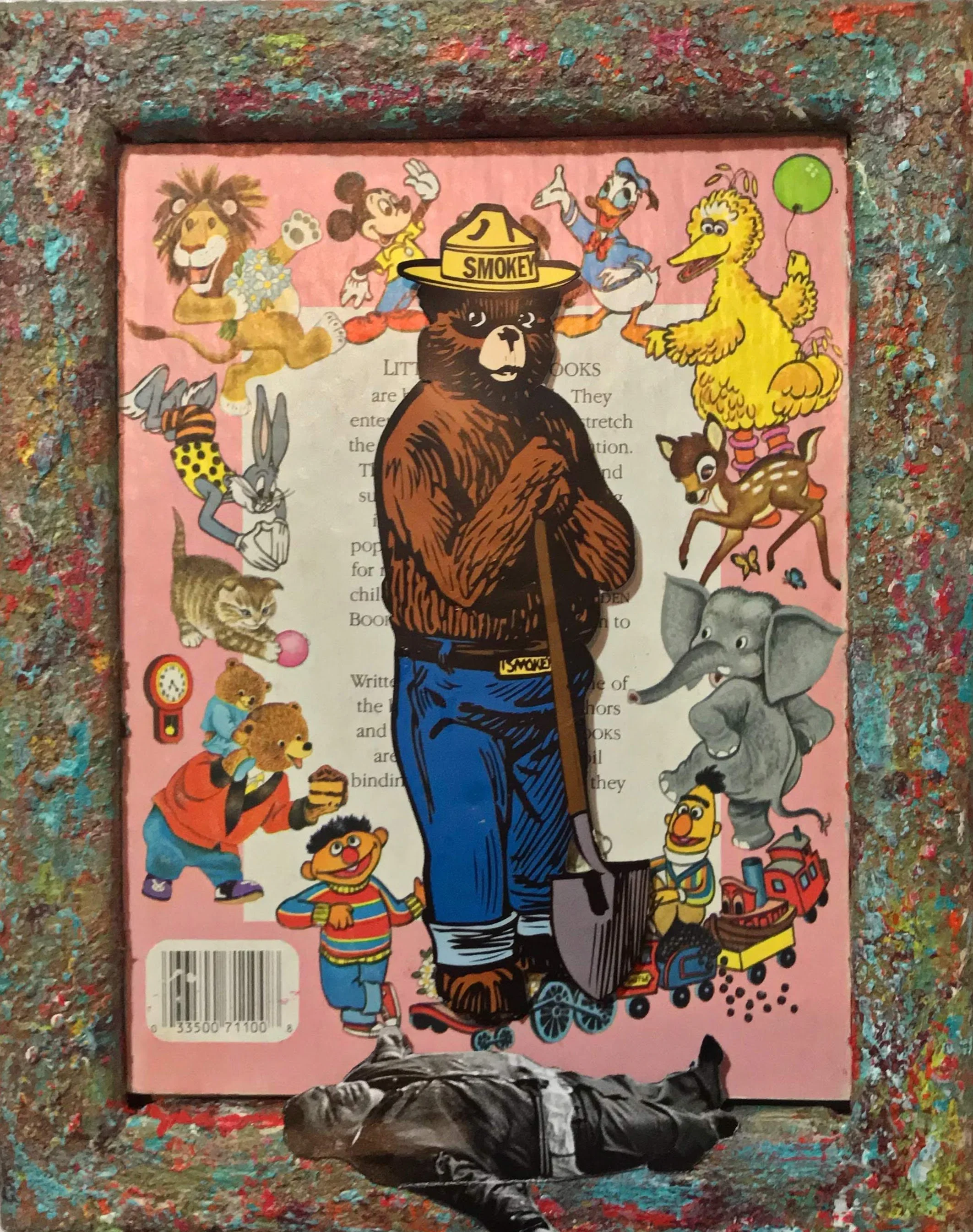 Only You / Solo Tu, Mixed Media w/ painted frame, 10x12