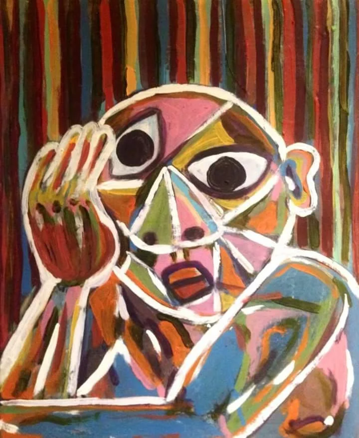 The Weight Of Looking, acrylic on cavas, 16x20, 2017