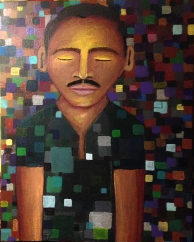 Manifestation / El Manifestante, Acrylic on canvas, 16x20