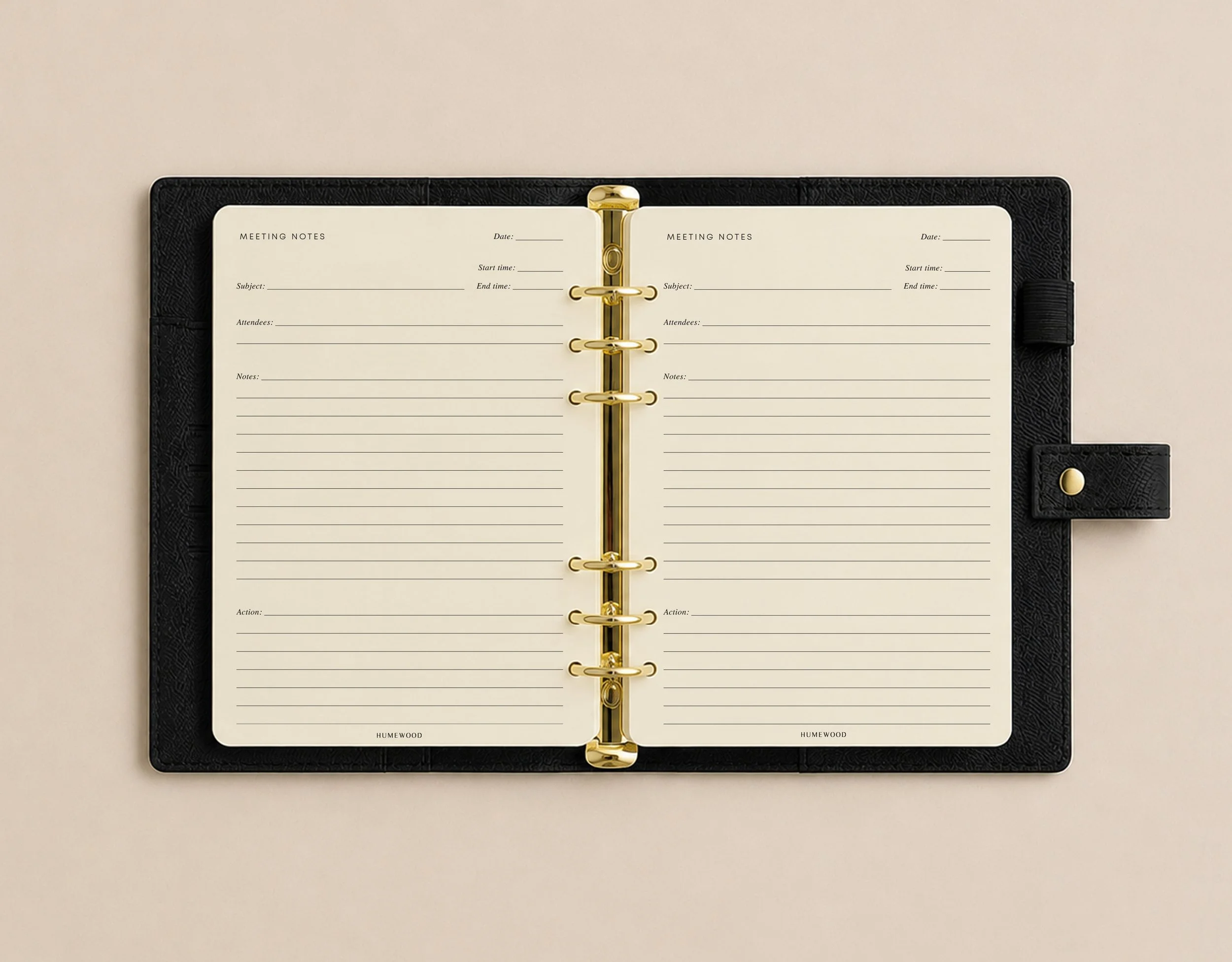 Meeting Notes Planner Inserts