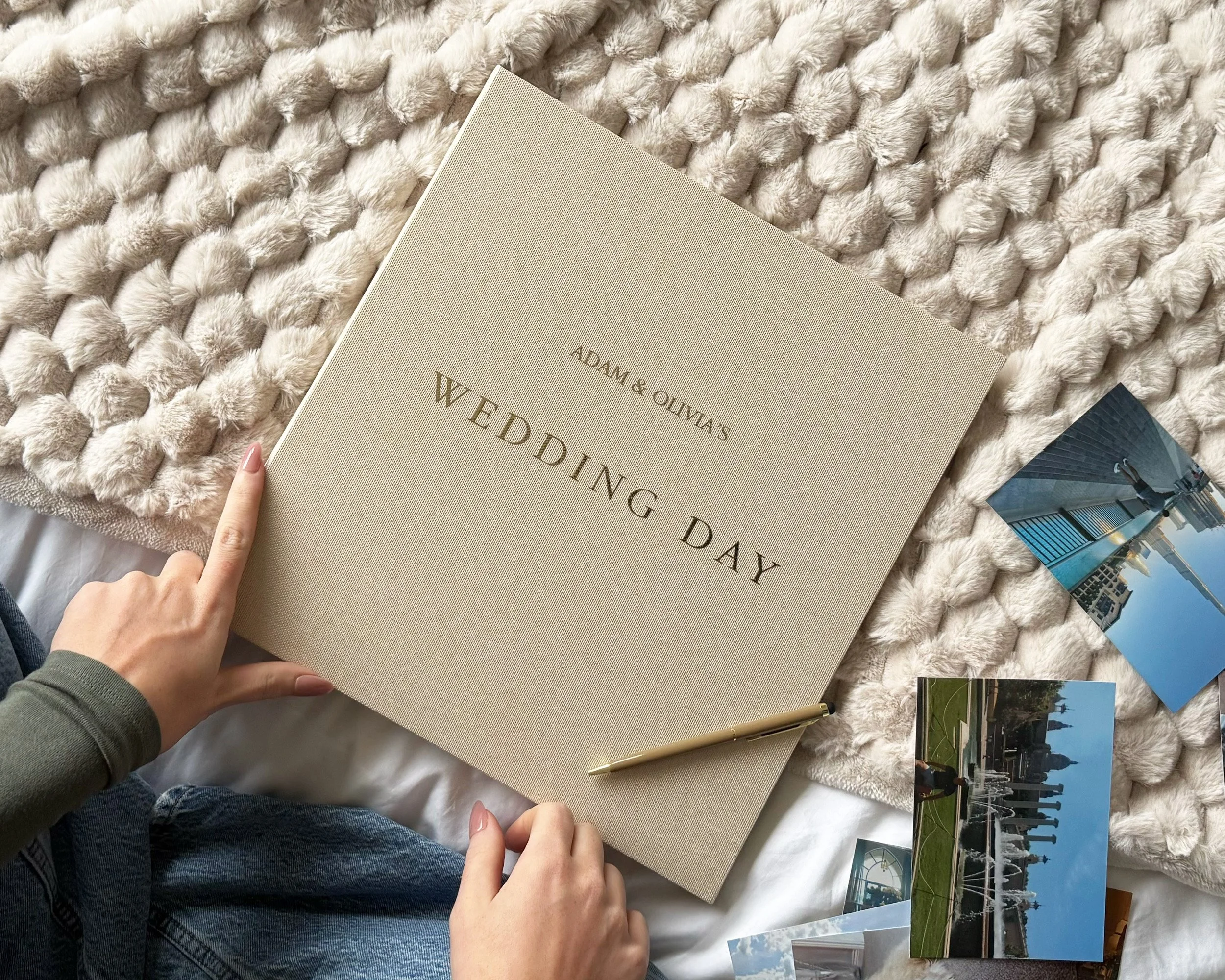 Large Linen photo album - Wedding