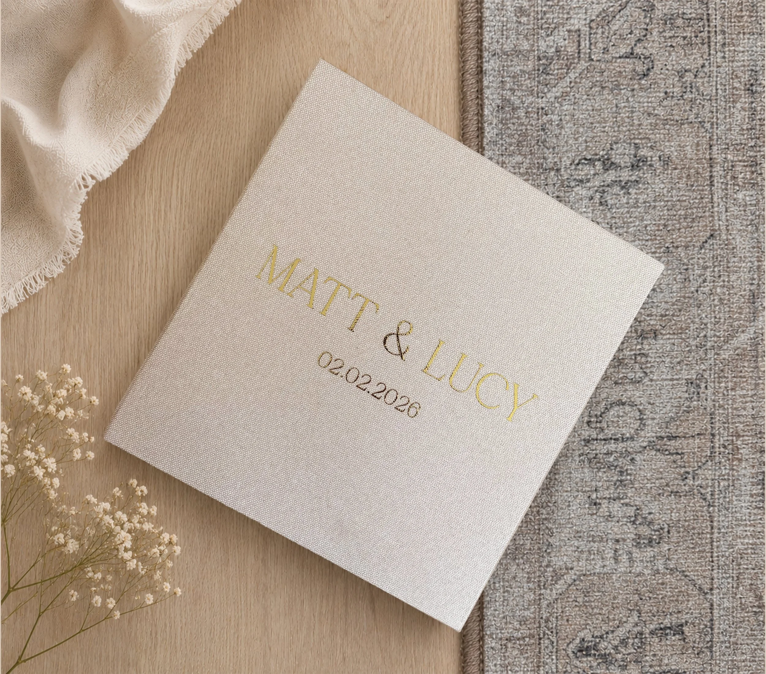 Large Linen photo album - Couple