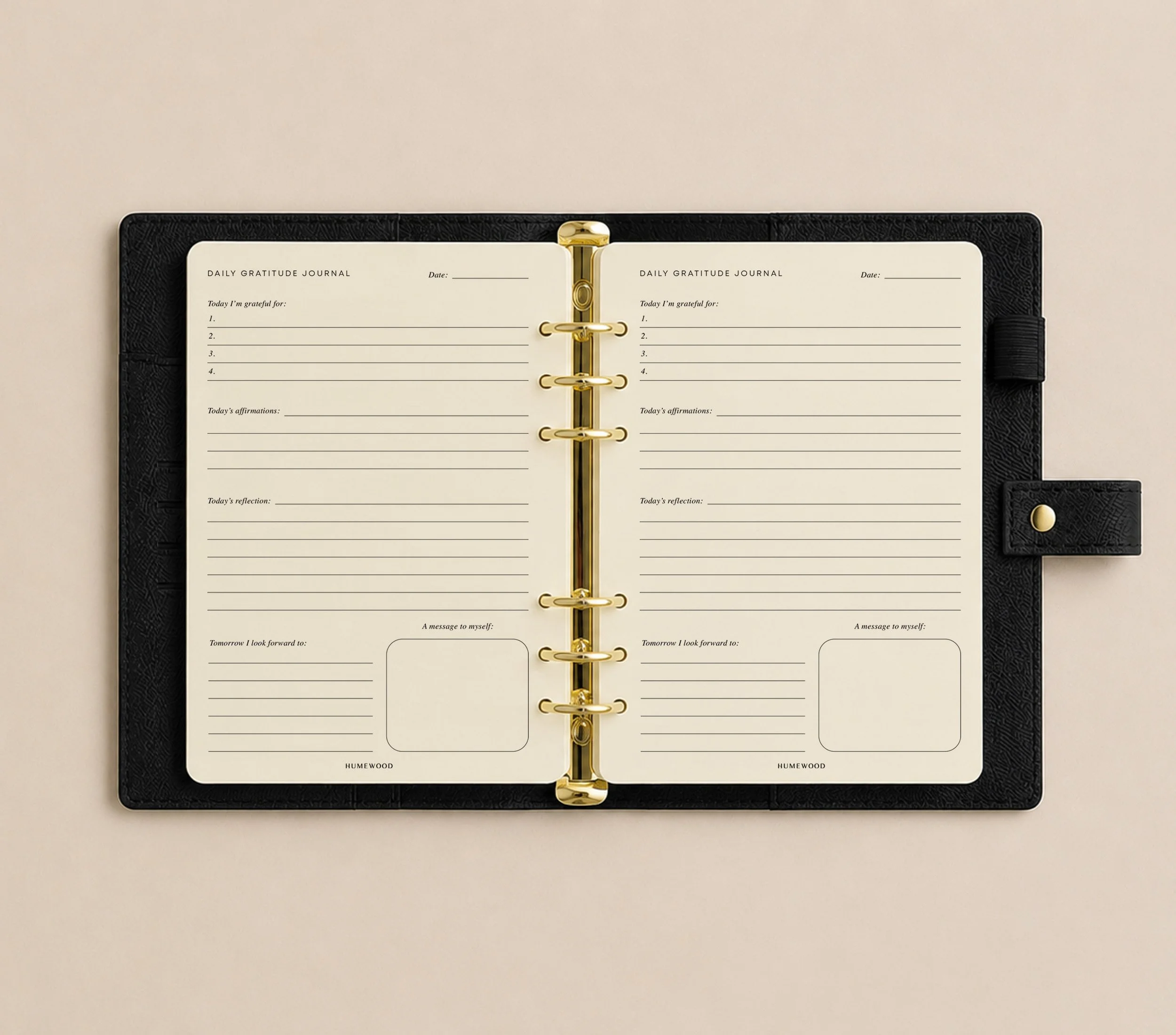 Daily Gratitude Journal A5 insert