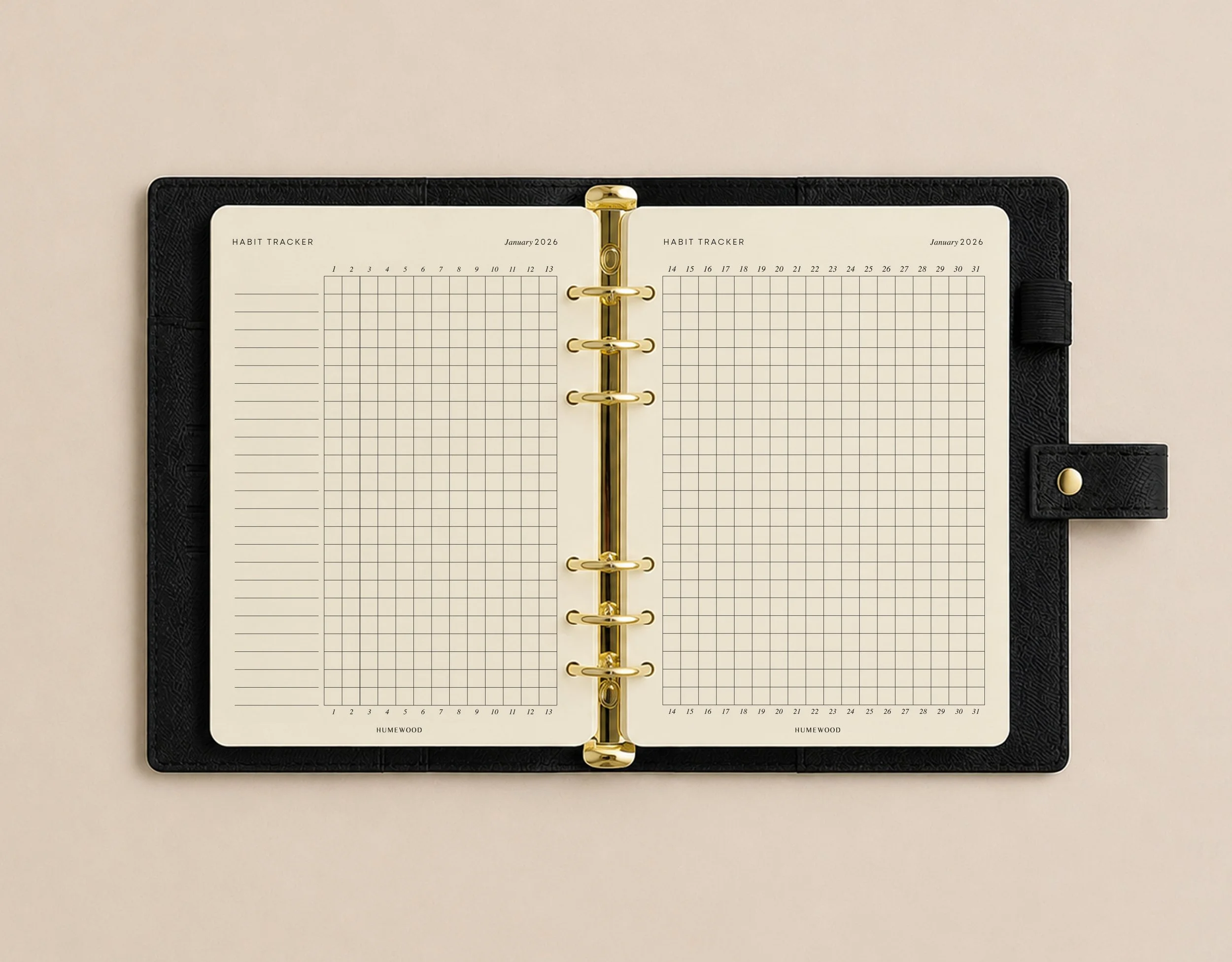 A5 Habit Tracker insert