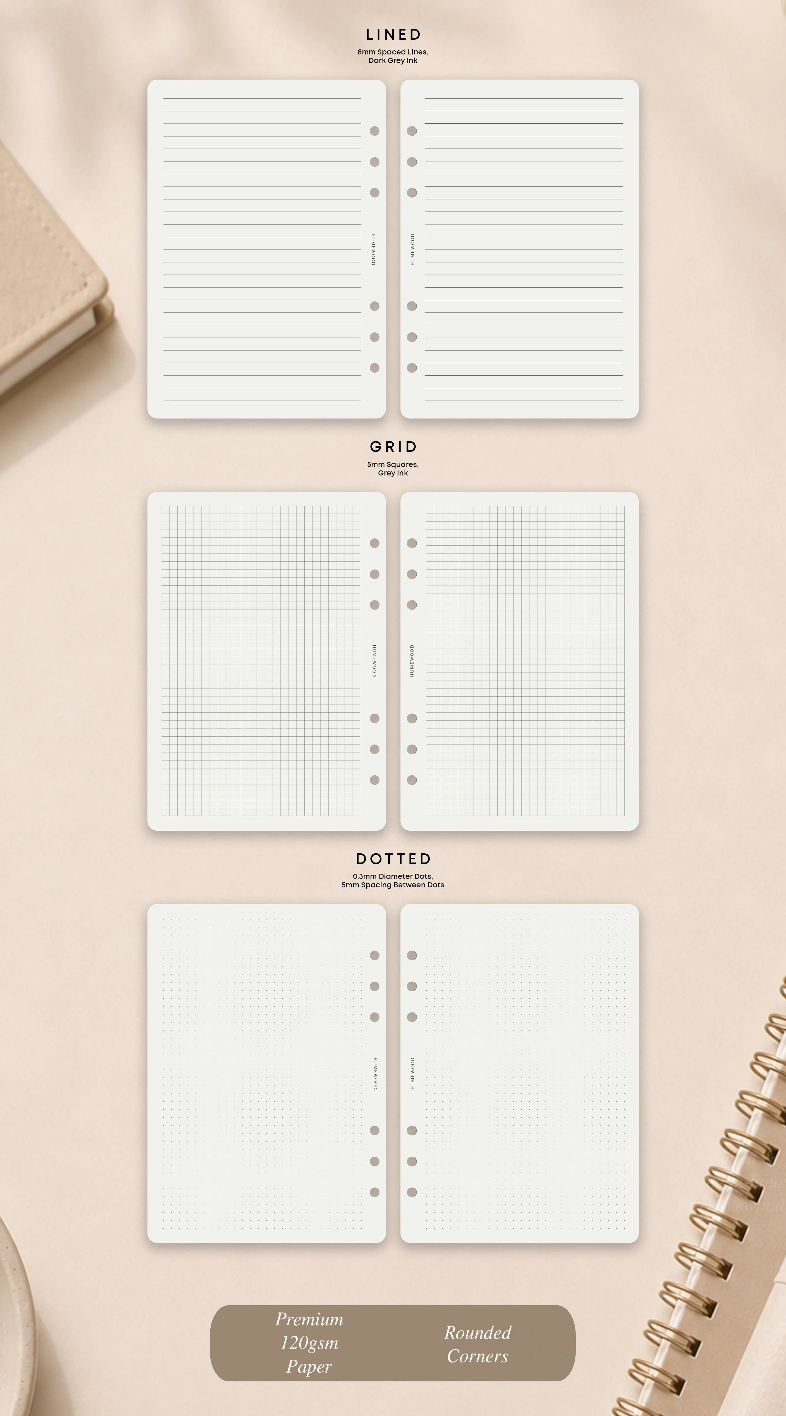 humewood lined grid and dotted insert contents .jpg