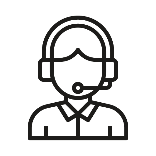 Symbol eines Callcenter-Agenten mit Headset