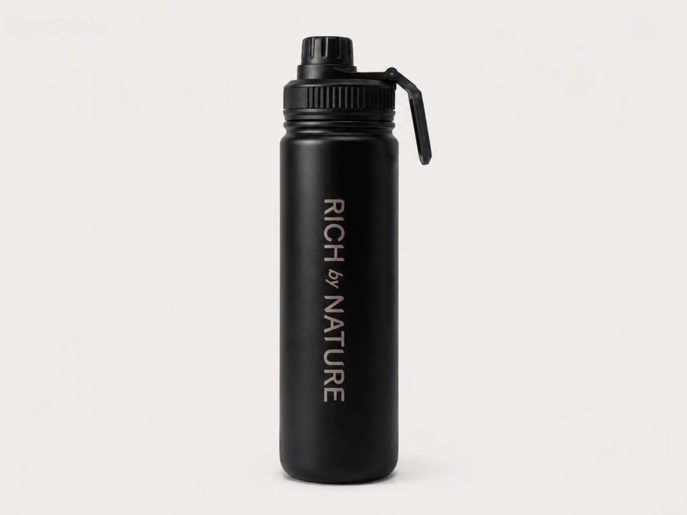 Rich by Nature Stainless Steel Bottle Black