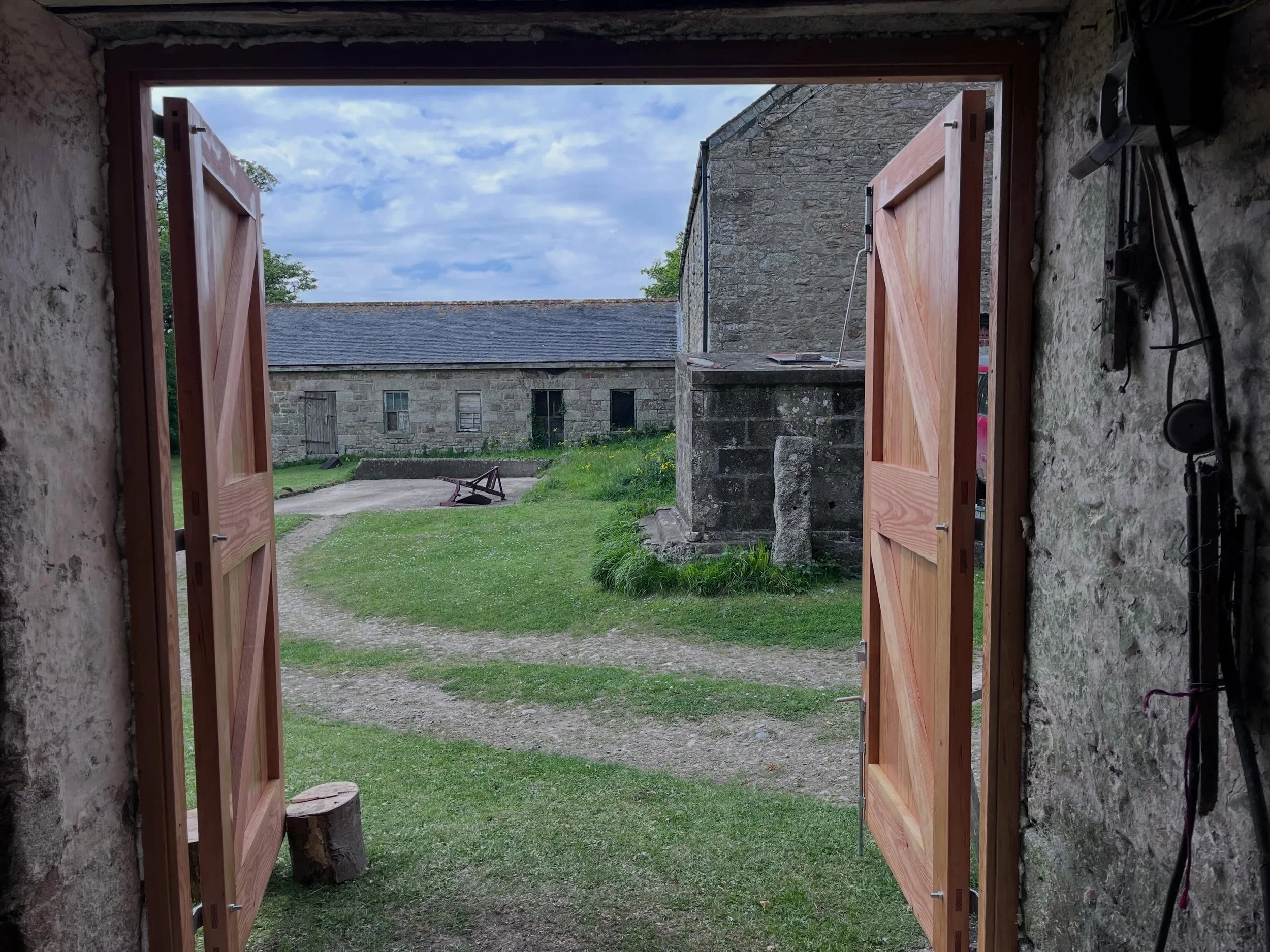 It&rsquo;s a privilege to work on places like this &mdash; you can really feel the history here. 

I was asked to replace these original barn doors with something new.

I&rsquo;ve made and fitted new Douglas fir doors.
Brushed and soaked with raw col