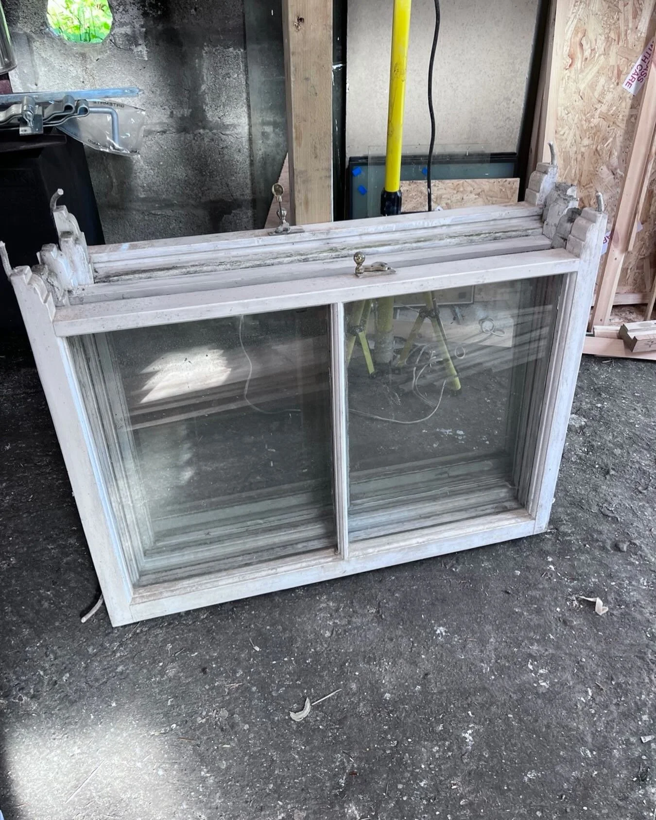 These sash windows are back in the workshop after I made and fitted them in 2011. They were originally finished in Osmo, a hybrid coating system. They haven&rsquo;t had a repaint since installation.

It&rsquo;s a good opportunity to take a close look