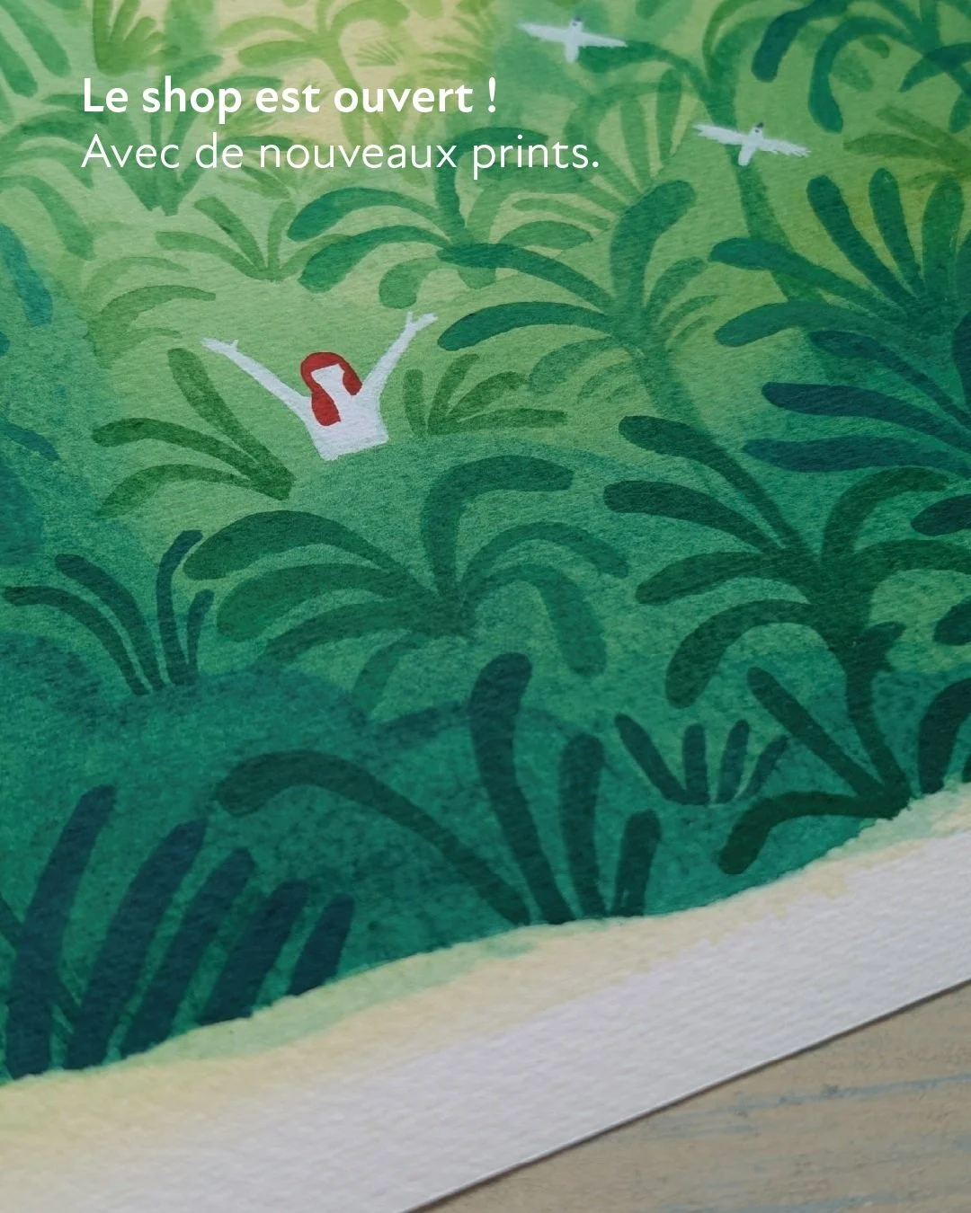 Le shop est maintenant ouvert !
.
J'ai eu le temps de faire un inventaire et d'y ajouter de nouvelles impressions. Et il y a une nouveaut&eacute; ! Des impressions gicl&eacute;es de mes derni&egrave;res peintures &agrave; la gouache. 🌴
.
Exp&eacute;