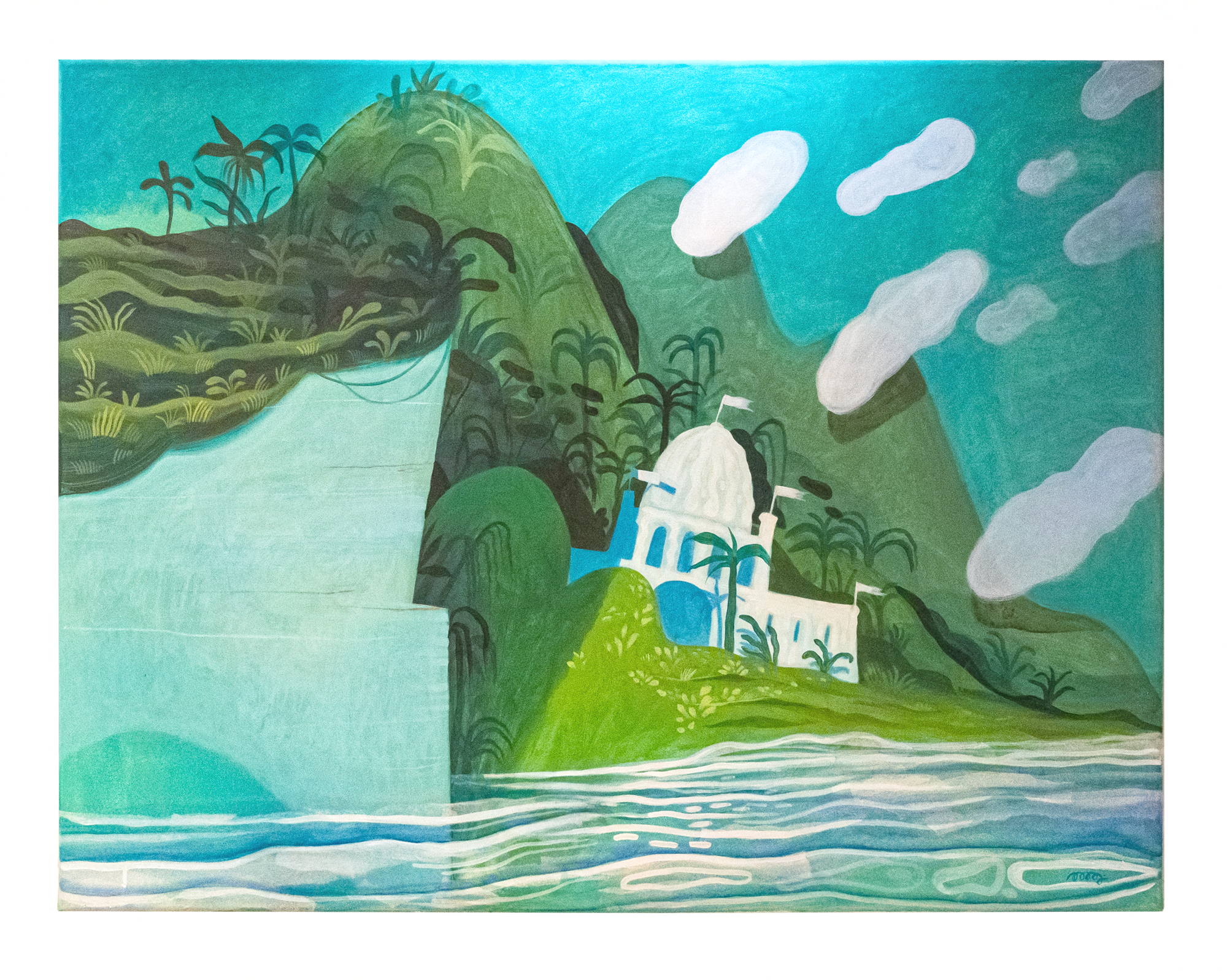 "Le temple oublié" - acrylique sur toile - 116cm x 89cm