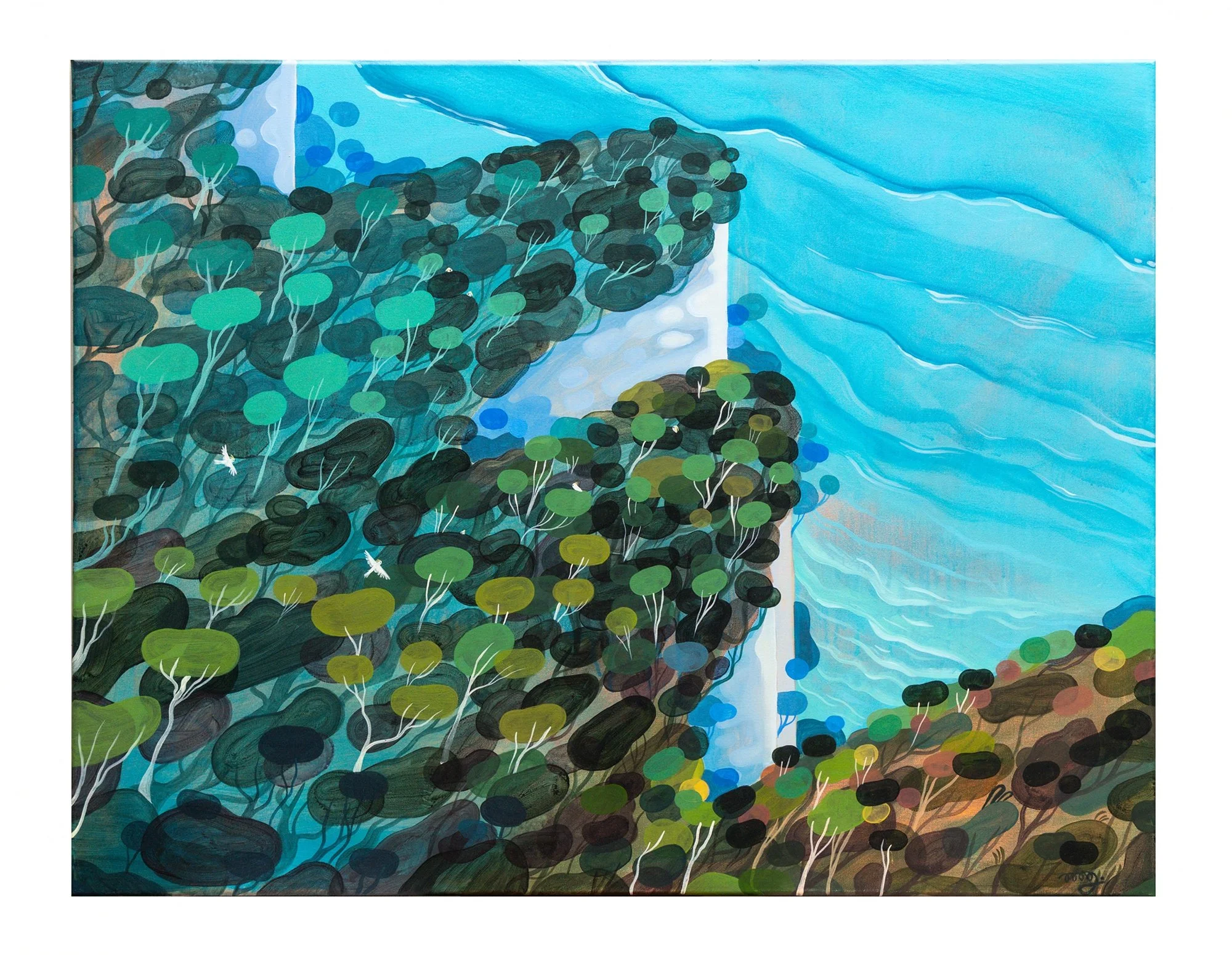 "En cherchant Fairy Cove" - acrylique sur toile - 116cm x 89cm