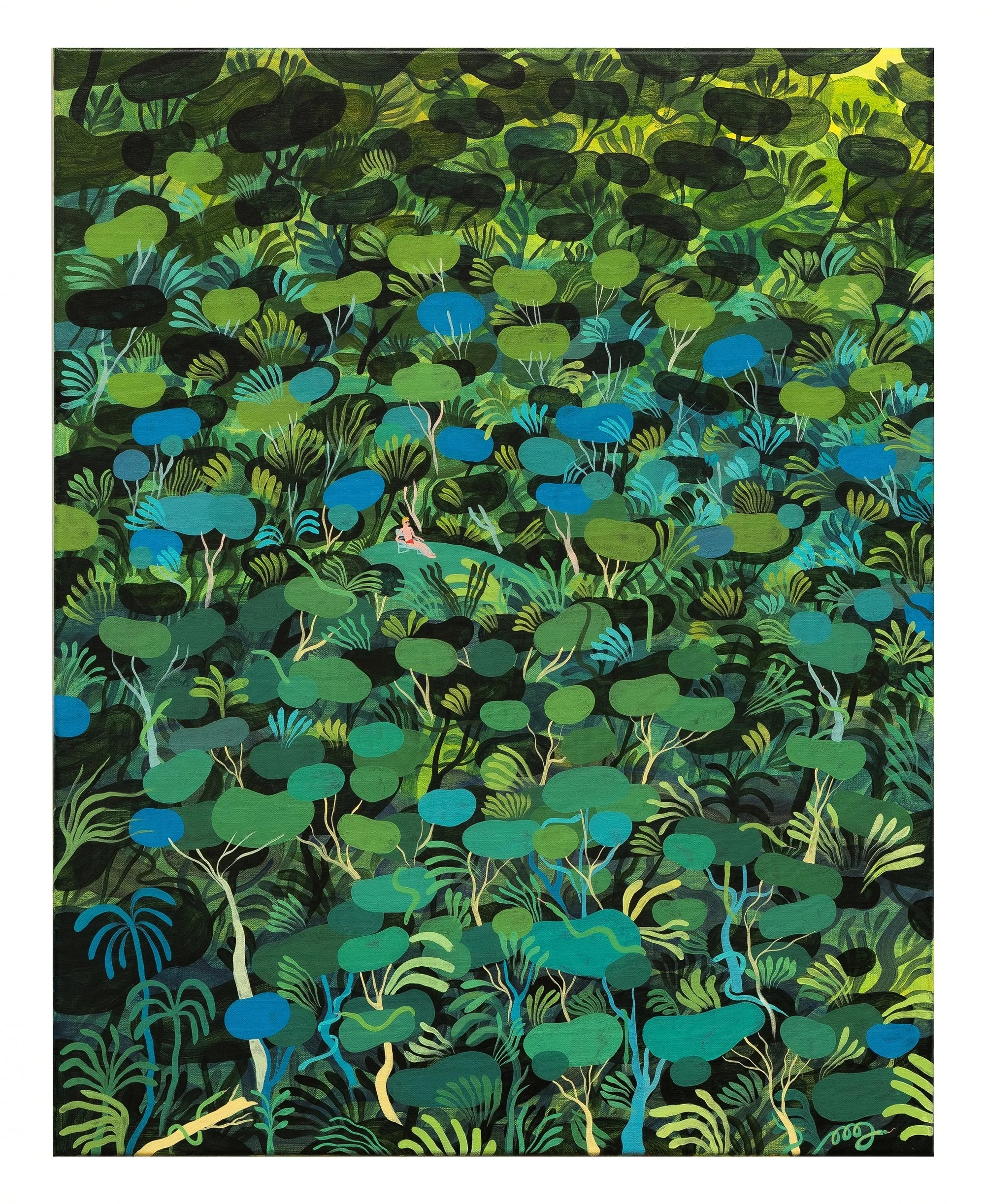 "Détente en milieu hostile" - acrylique sur toile - 92 x 73 cm