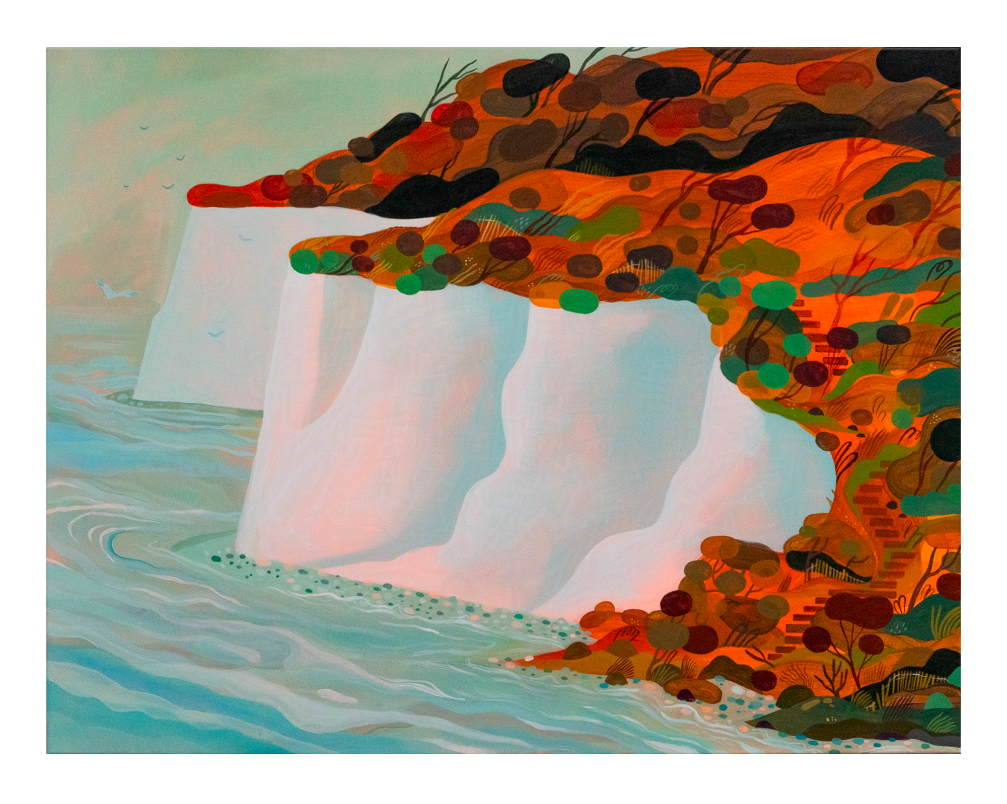 "Falaise, mois de décembre" - acrylique sur toile - 116cm x 89cm
