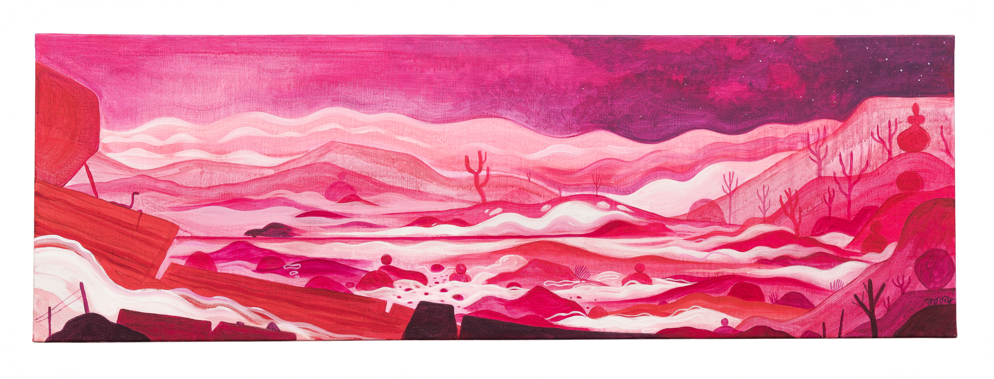 "Sur la route de Flagstaff, AZ" - acrylique sur toile - 120cm x 40cm