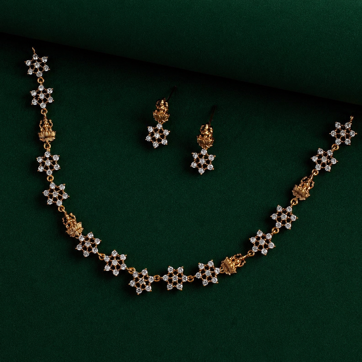 Antique gold neckpiece set -Lakshmi Design