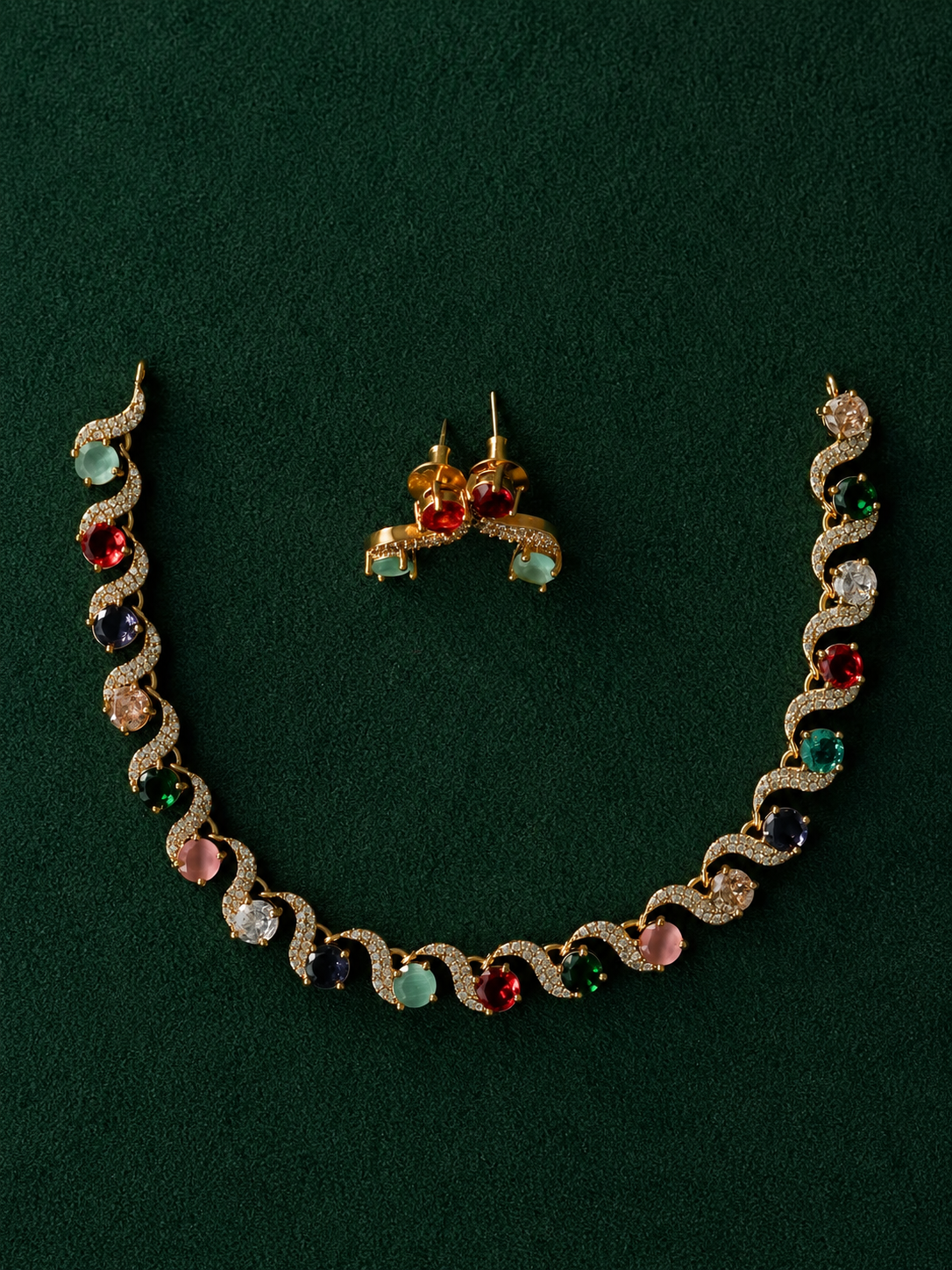 AD Multicolor necklace set