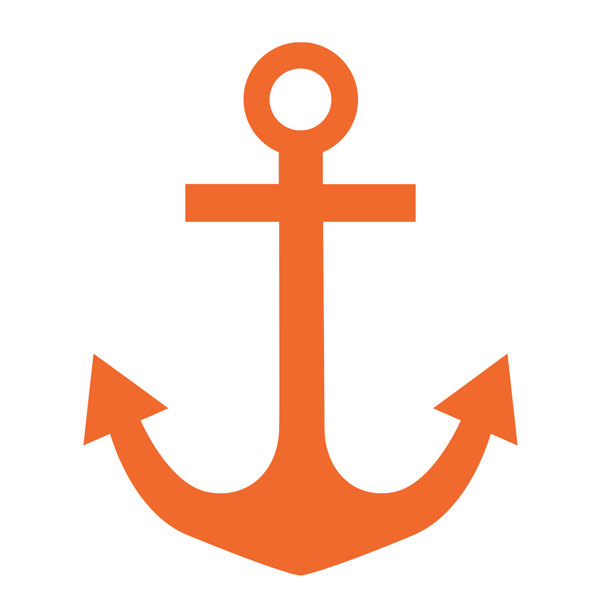 A stylized orange Anchor symbol