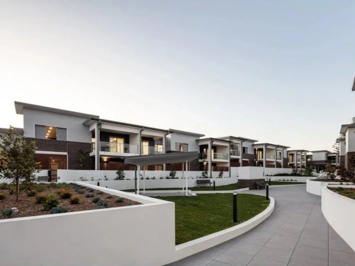 Wide shot of residental estate
