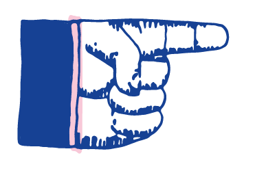 Illustration eines Fingers der auf etwas zeigt.