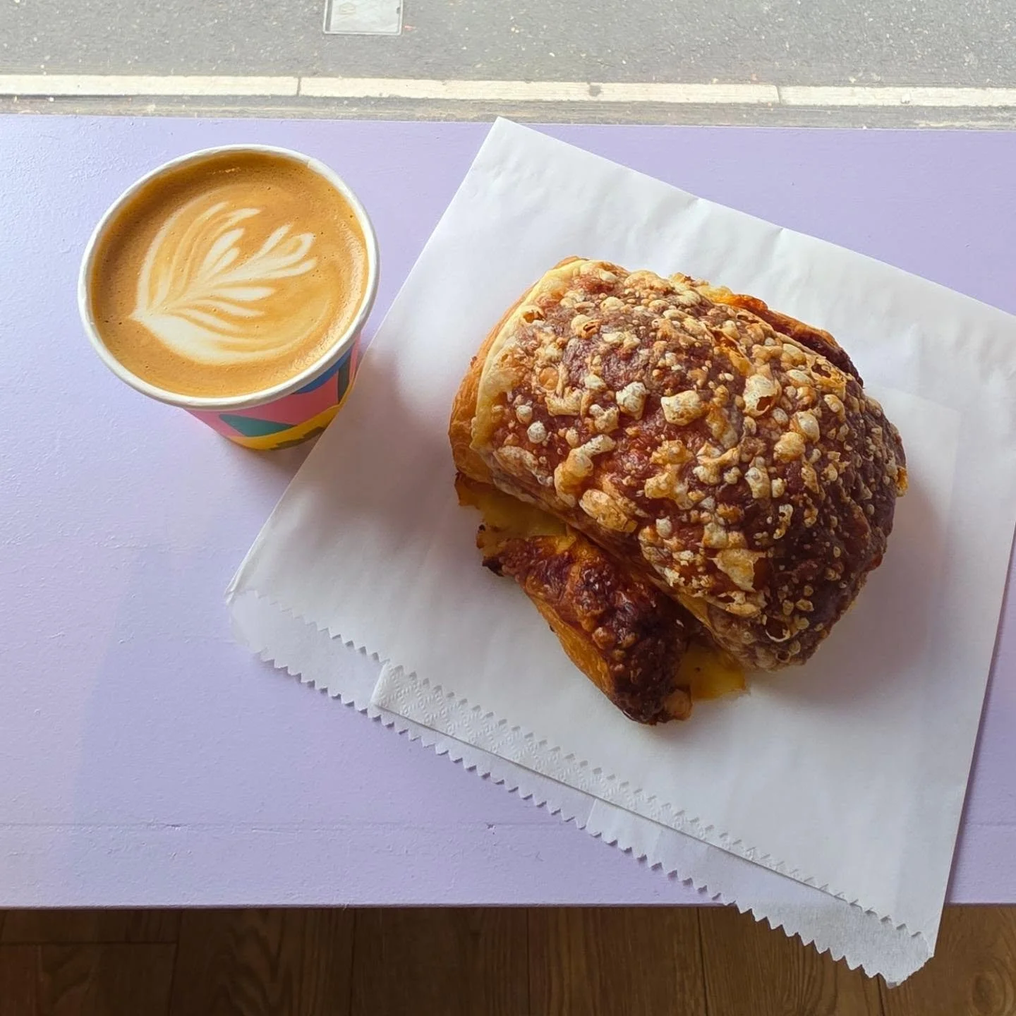 Ham &amp; Cheese croissant! Toasted and delicious with your fav coffee 👌☕️ Grab one while they last!