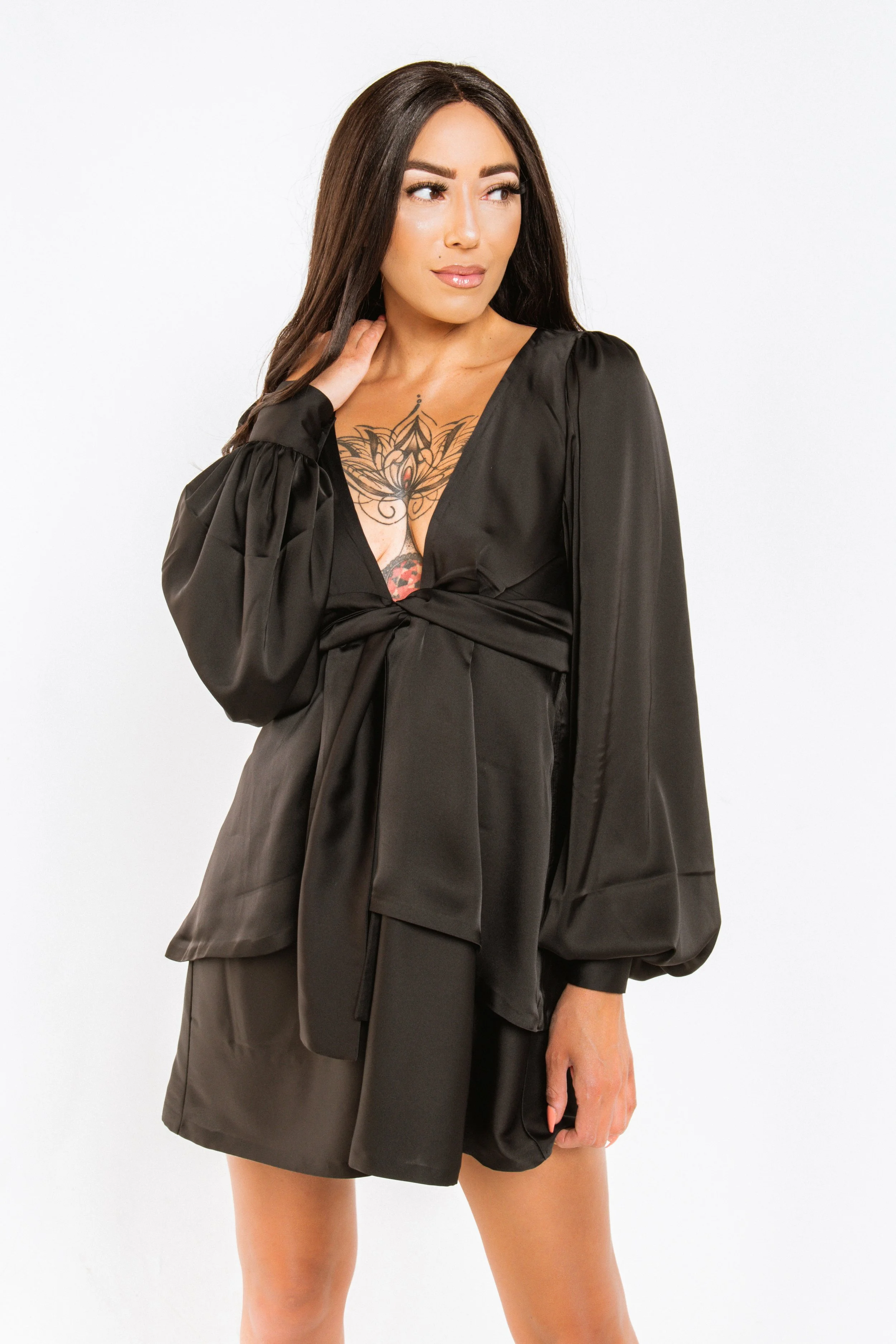 Studio Photoshoot, E-commerce, with House of Harbo, showcasing dresses & nightwear with Mixed Race Model, shot at Hidden Heights, Gateshead, Newcastle, North East England photographer & Videographer