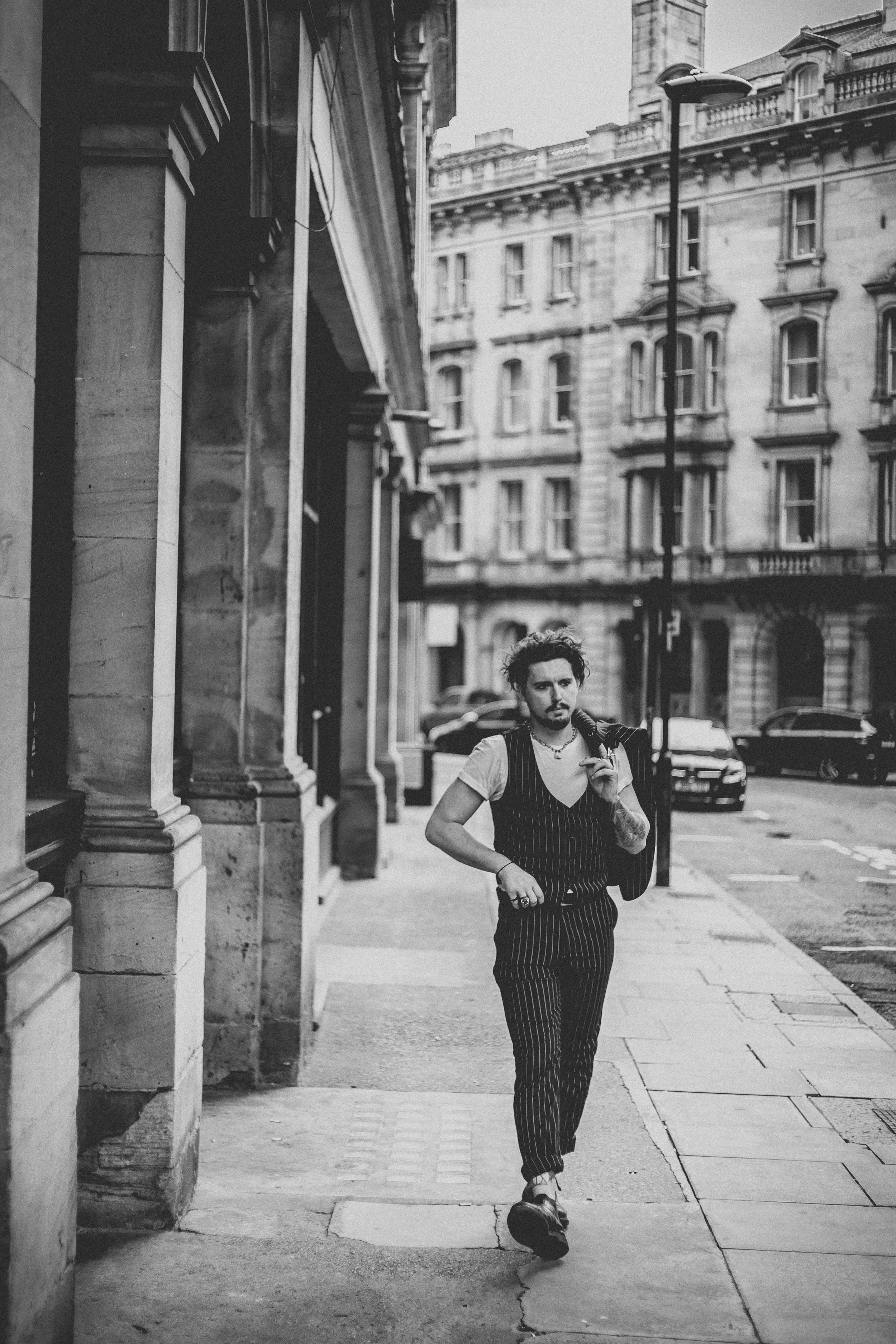 Black & White photography with alex poole media, in newcastle city centre. Photography and videography