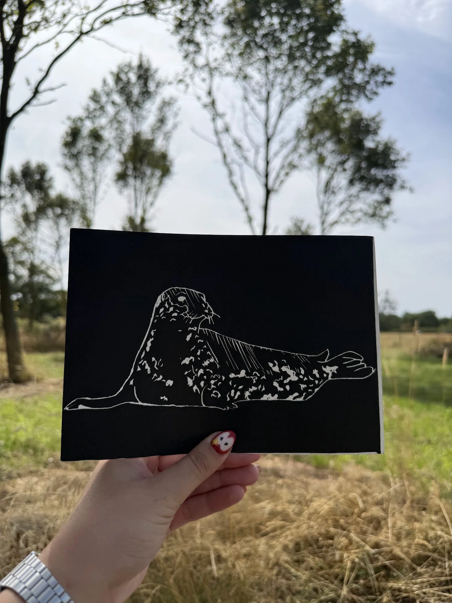Seal Lino Print