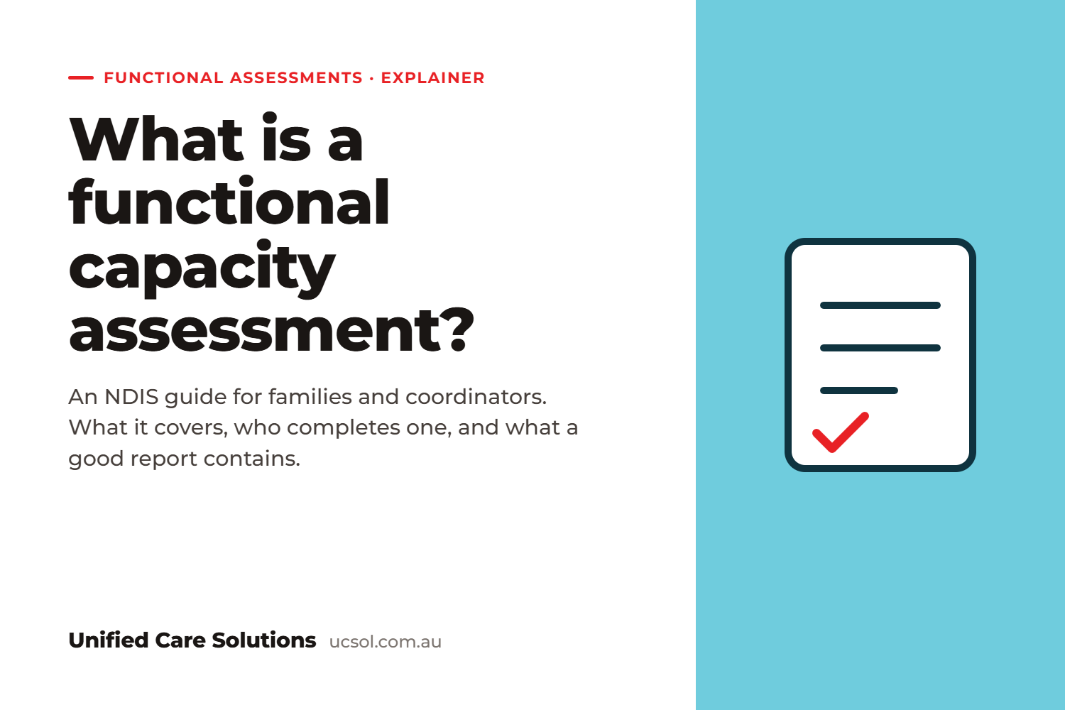 What is a functional capacity assessment? An NDIS guide for families and coordinators