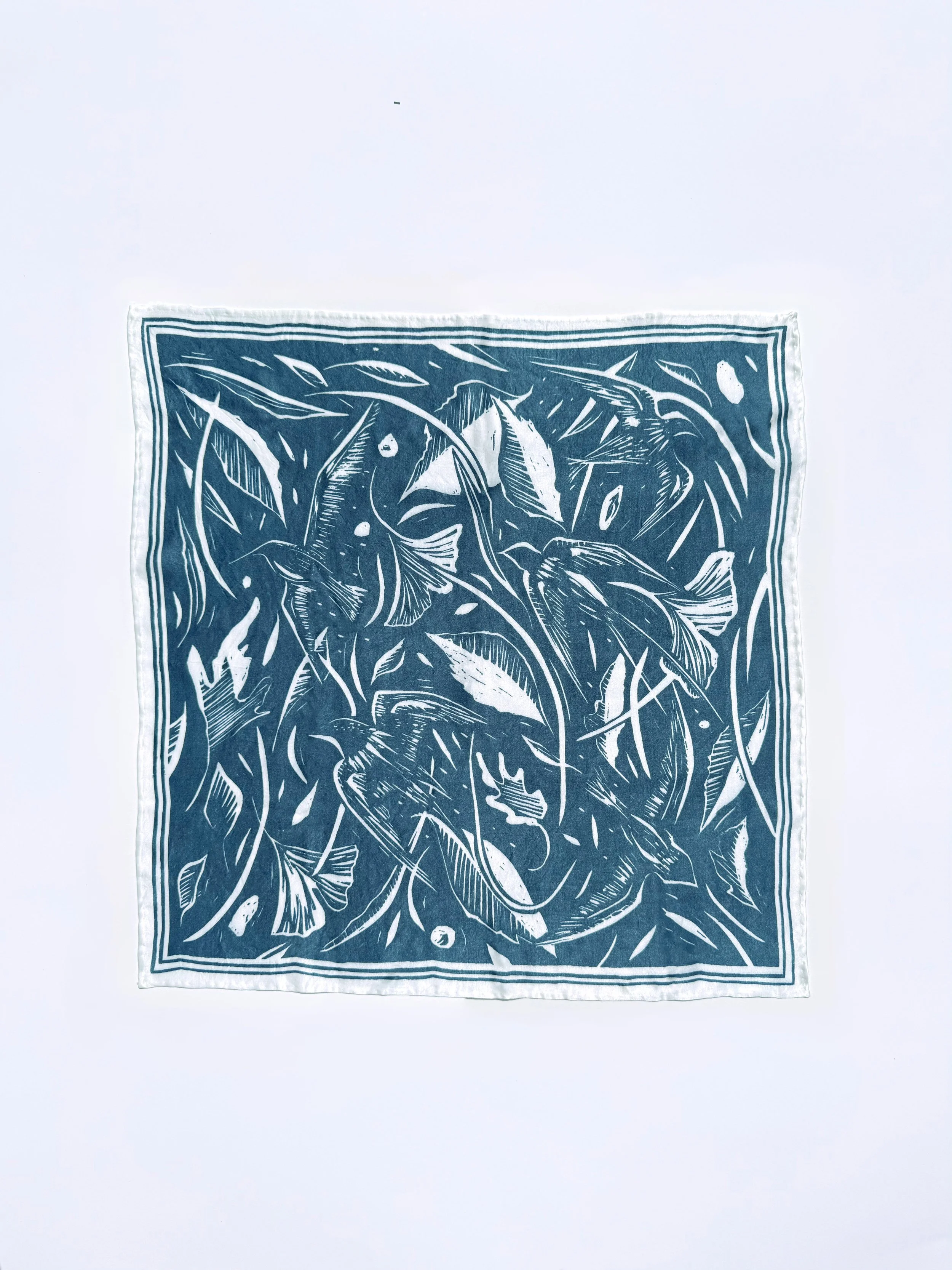 Windblown Silk Scarf - Stonewash