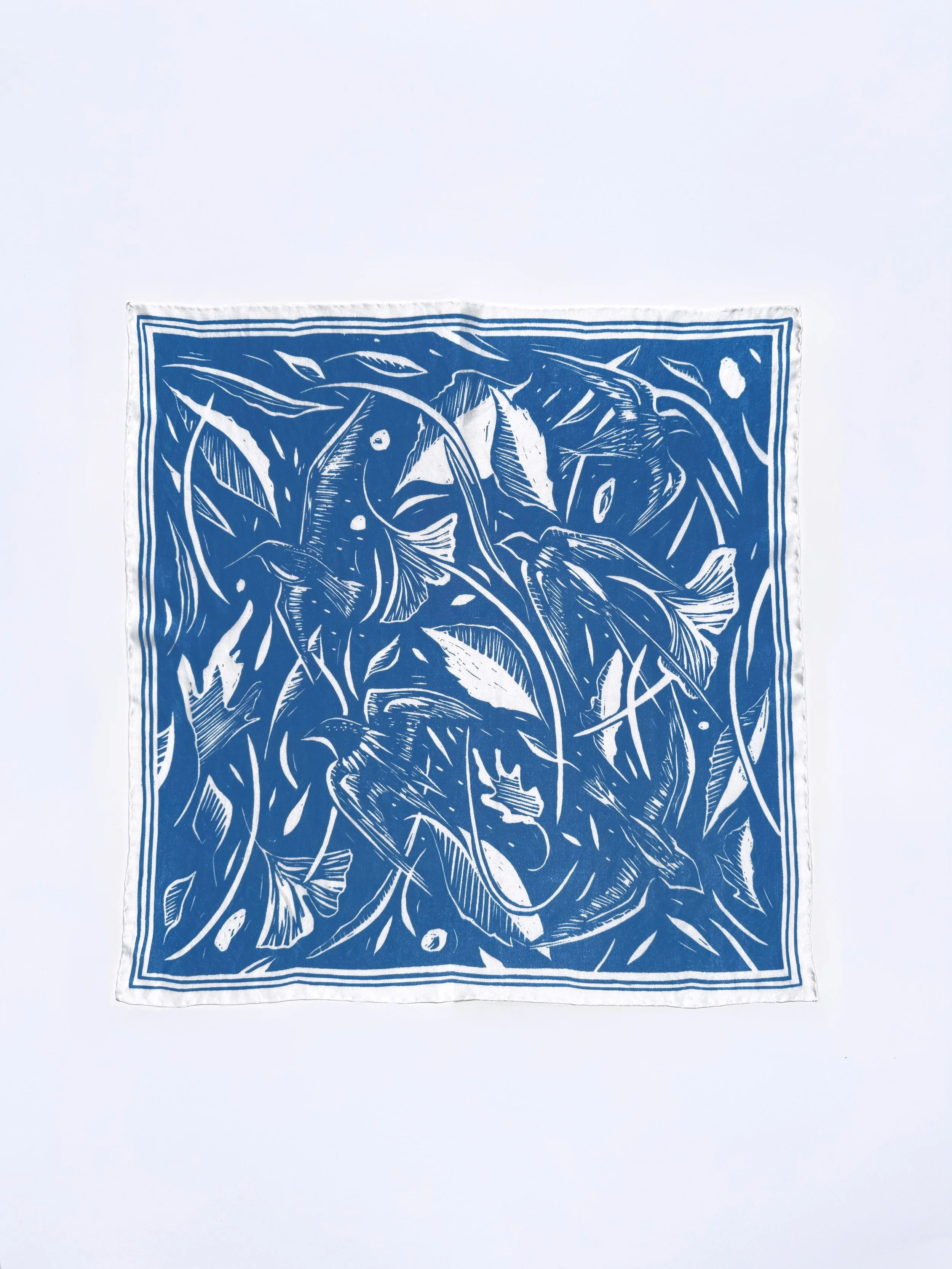 Windblown Silk Scarf - Cornflower