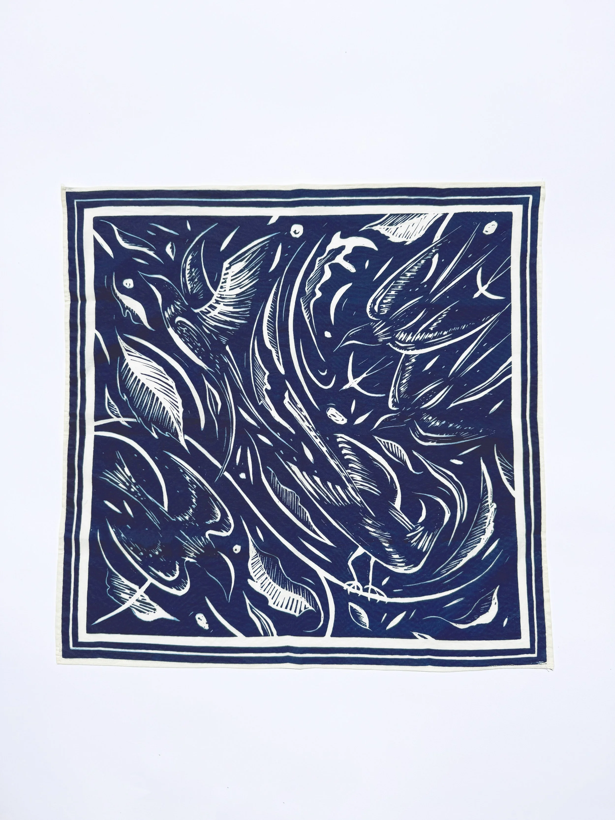 Wild Flight Scarf - Cobalt