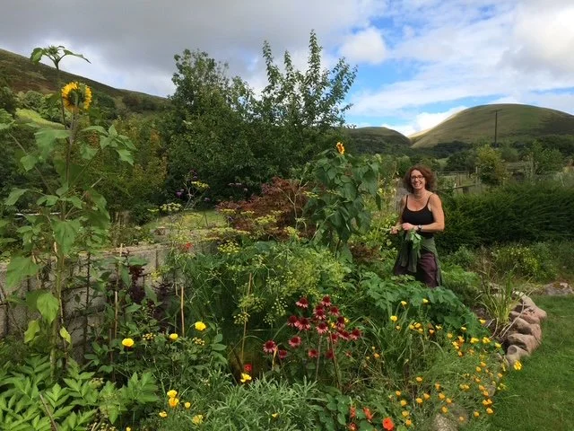 Becky in the garden