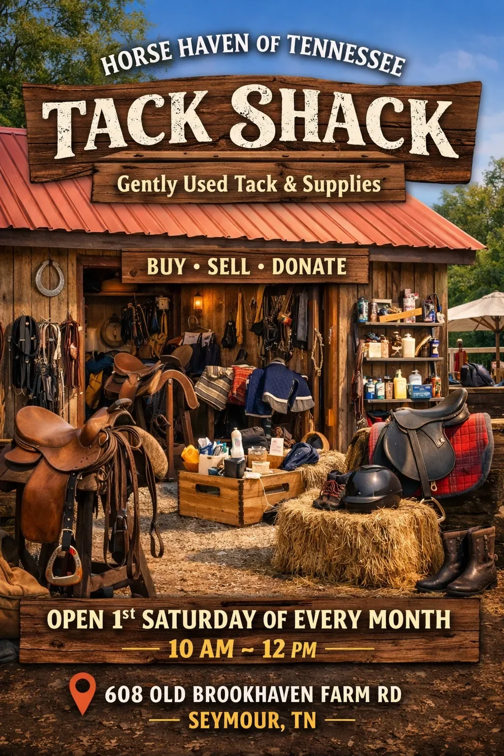 Tack Shack graphic.