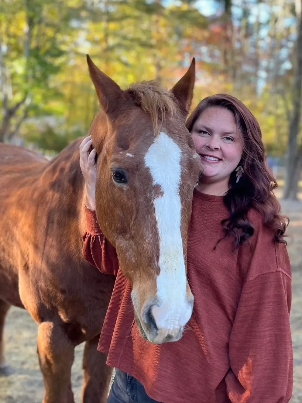 Dr. Kady Powell with horse.