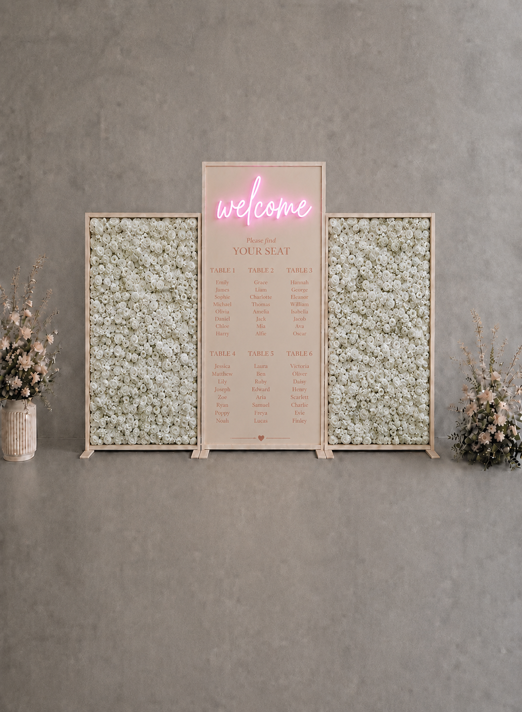 Faux flower walls