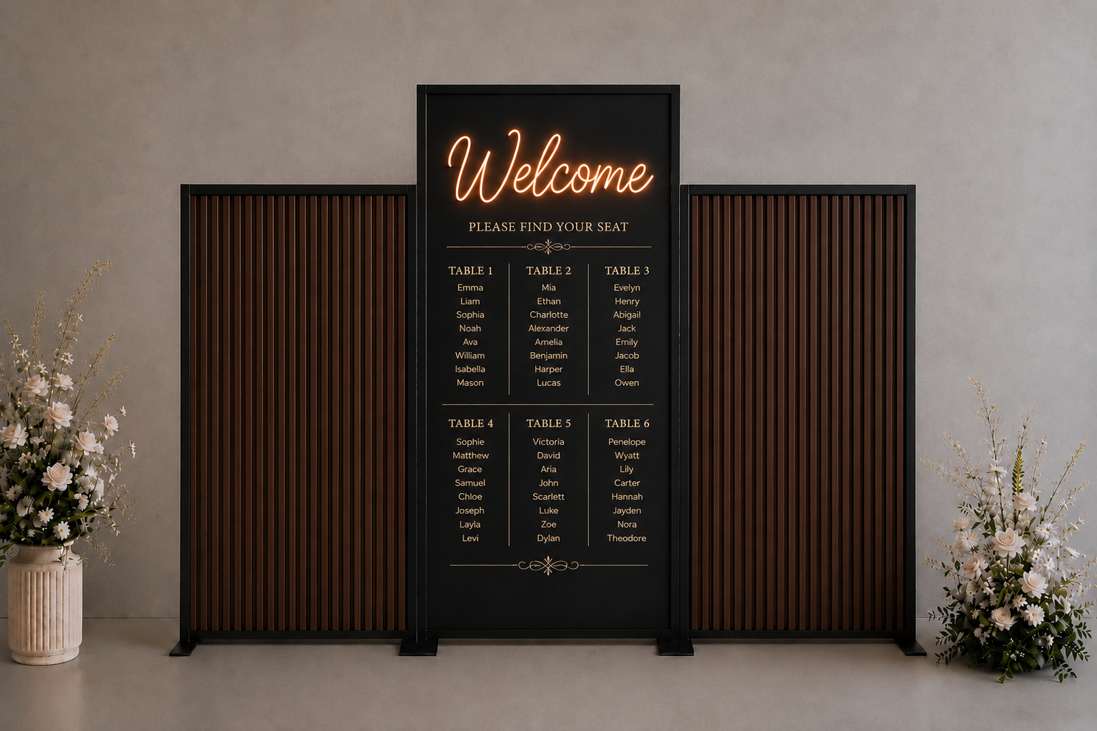 Black & Slatted Backdrops