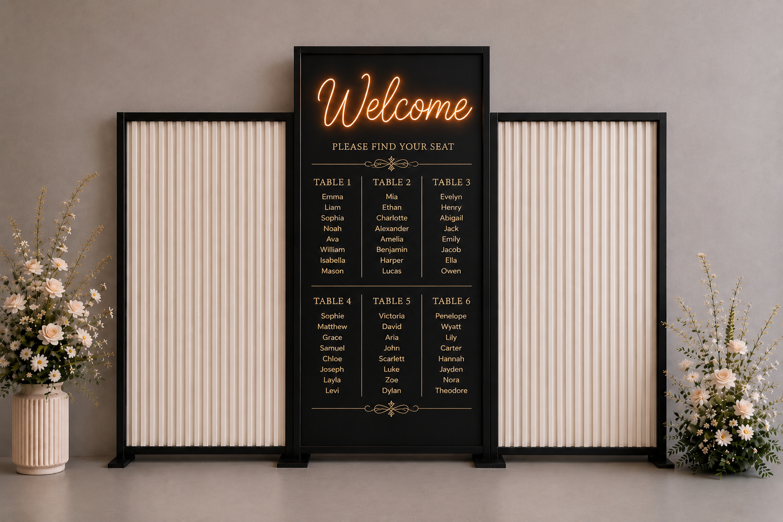 Black & Slatted Backdrops