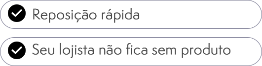 Texto exibido na tela dizendo 'Seu loja não fica sem produto'.
