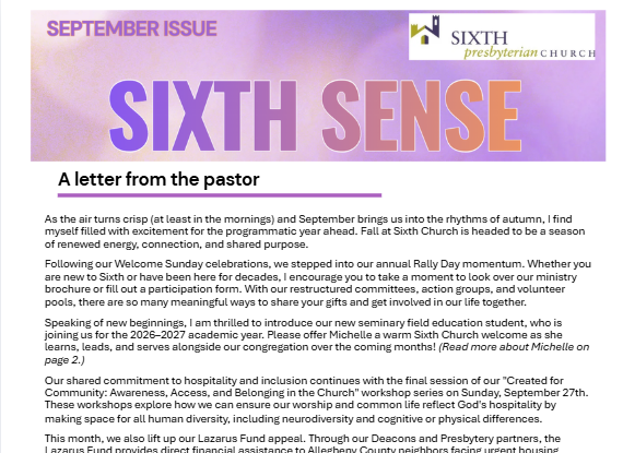 Our September edition of “Sixth Sense” is out!