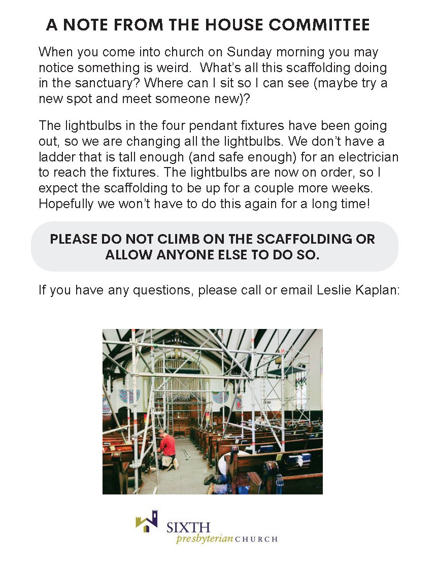 A note from our House Committee
