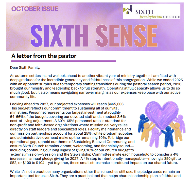 Our October edition of “Sixth Sense” is out!