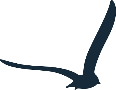 Service d'entraide St-Etienne, silhouette d'un oiseau en vol.