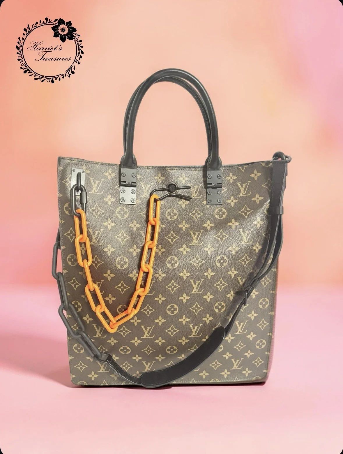 Brown Louis Vuitton Sac Plat Tote