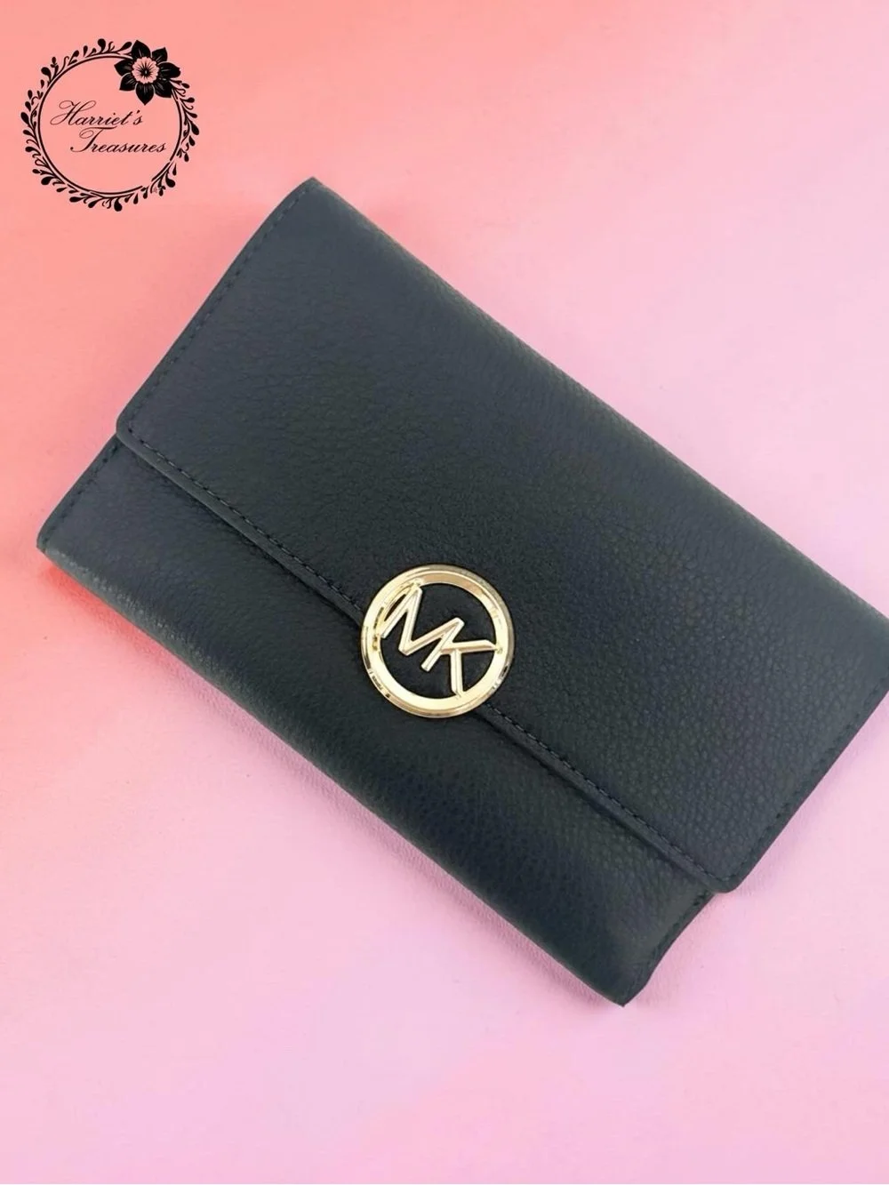 Michael Kors Navy Leather Wallet